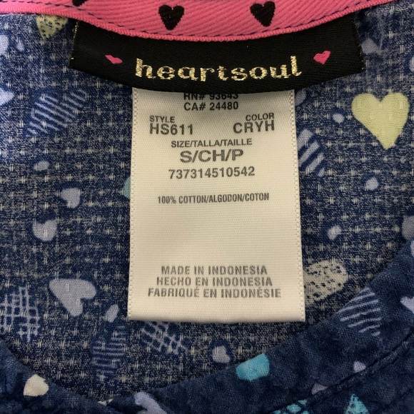 SOLD💙Heartsoul Scrub Top - Picture 2 of 6